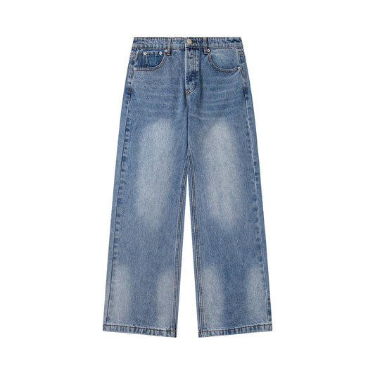Men's Wide-Leg Jeans - Premium Denim