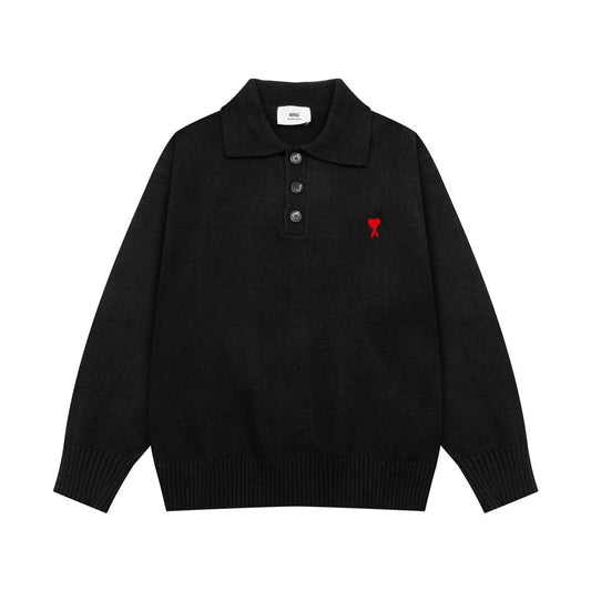 AMI PARIS Cotton and wool sweater